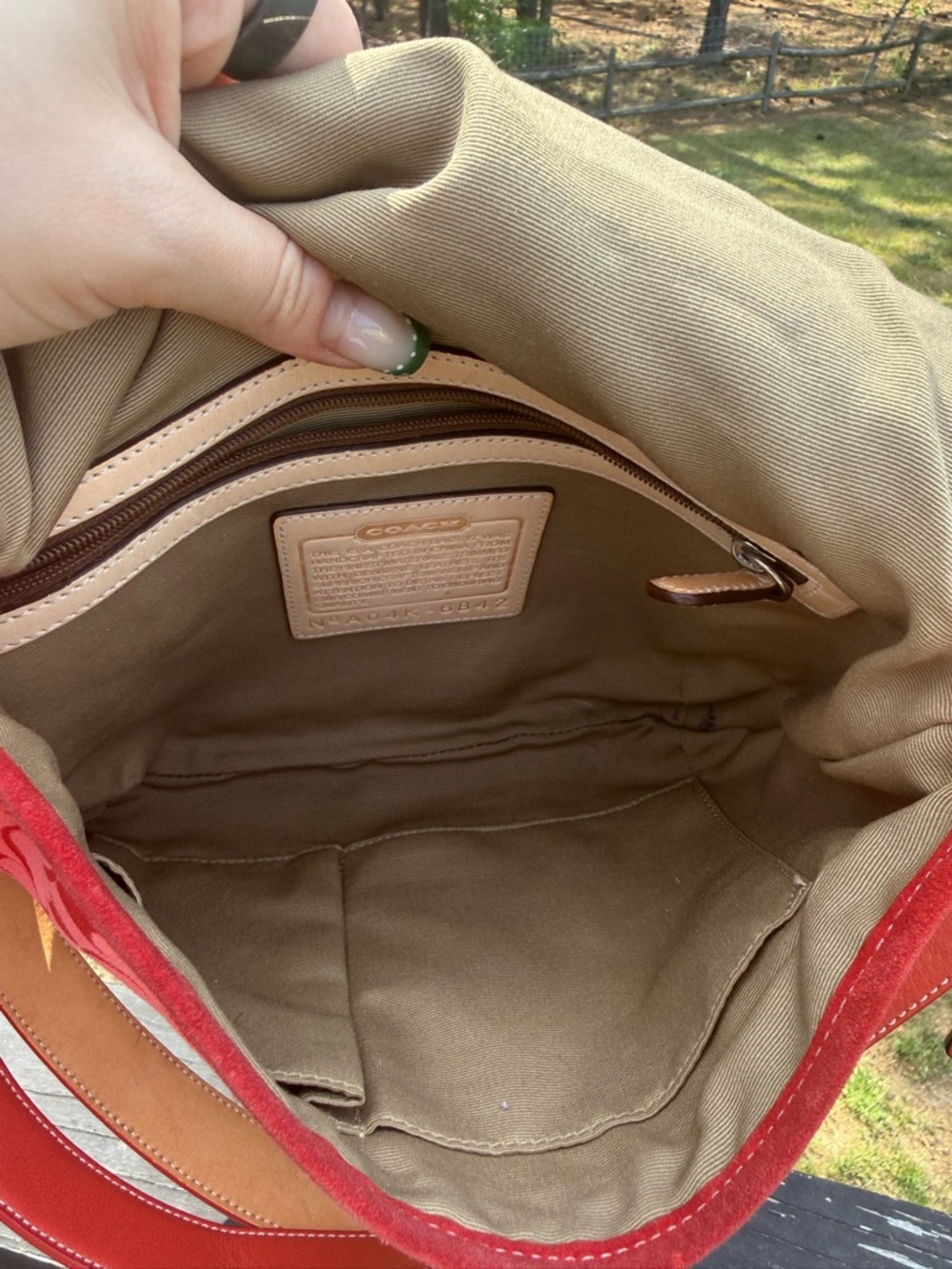Coach Red Signature Jacquard Saddle Shoulder Bag - Picture 6 of 7